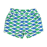 Fish Block Print Shorts