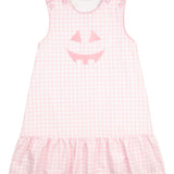 Jack-O-Lantern Applique Gingham Jumper