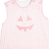 Jack-O-Lantern Applique Gingham Jumper