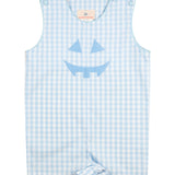 Jack-O-Lantern Applique Gingham Shortall