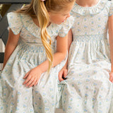 Blue Hydrangea Smocked Jenny Dress