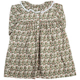 Fall Floral Smocked Ruffle Collar Dress
