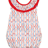 Red White Blue Floral Josie Bubble