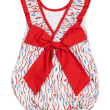 Red White Blue Floral Josie Bubble