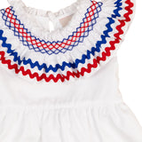 Red White Blue Smocked Chelsea Bubble