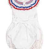 Red White Blue Smocked Chelsea Bubble