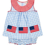 American Flag Applique Bloomer Set