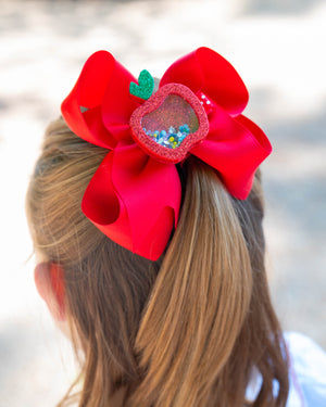 Red Apple Shaker Hair Clip