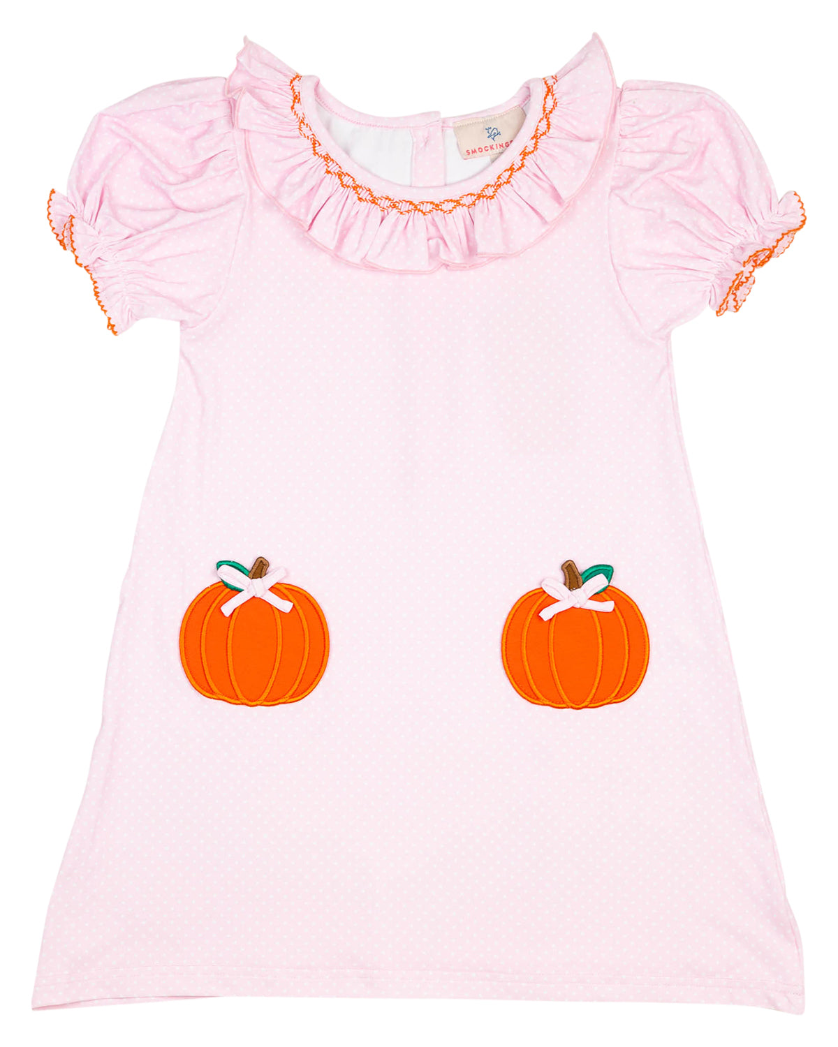 Pumpkin Pocket Polka Dot Knit Dress