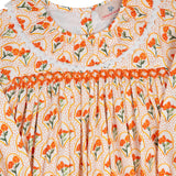 Marigold Floral Smocked Dress