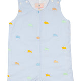 Colorful Bunnies Embroidered Shortall