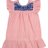Navy Blue Floral Fiesta Dress