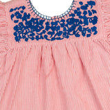 Navy Blue Floral Fiesta Dress