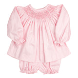 Pink Honeycomb Smocked Bloomer Set