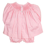 Pink Honeycomb Smocked Bloomer Set