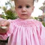 Pink Honeycomb Smocked Bloomer Set