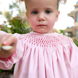 Pink Honeycomb Smocked Dress