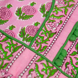 Pink Floral Mixed Block Print Romper