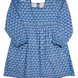 Indigo Garden Block Print Dress