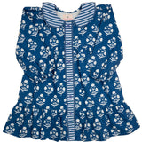 Midnight Bloom Block Print Dress