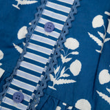 Midnight Bloom Block Print Dress