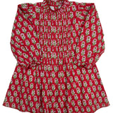 Crimson Petal Block Print Dress