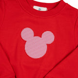 Main Street Applique Mouse Sweatshirt in Red