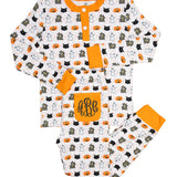 Vintage Halloween Knit Pajama Set