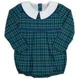 Navy Tartan Plaid Boy Bubble