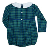 Navy Tartan Plaid Boy Bubble