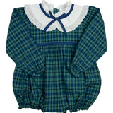Navy Tartan Plaid Girl Bubble