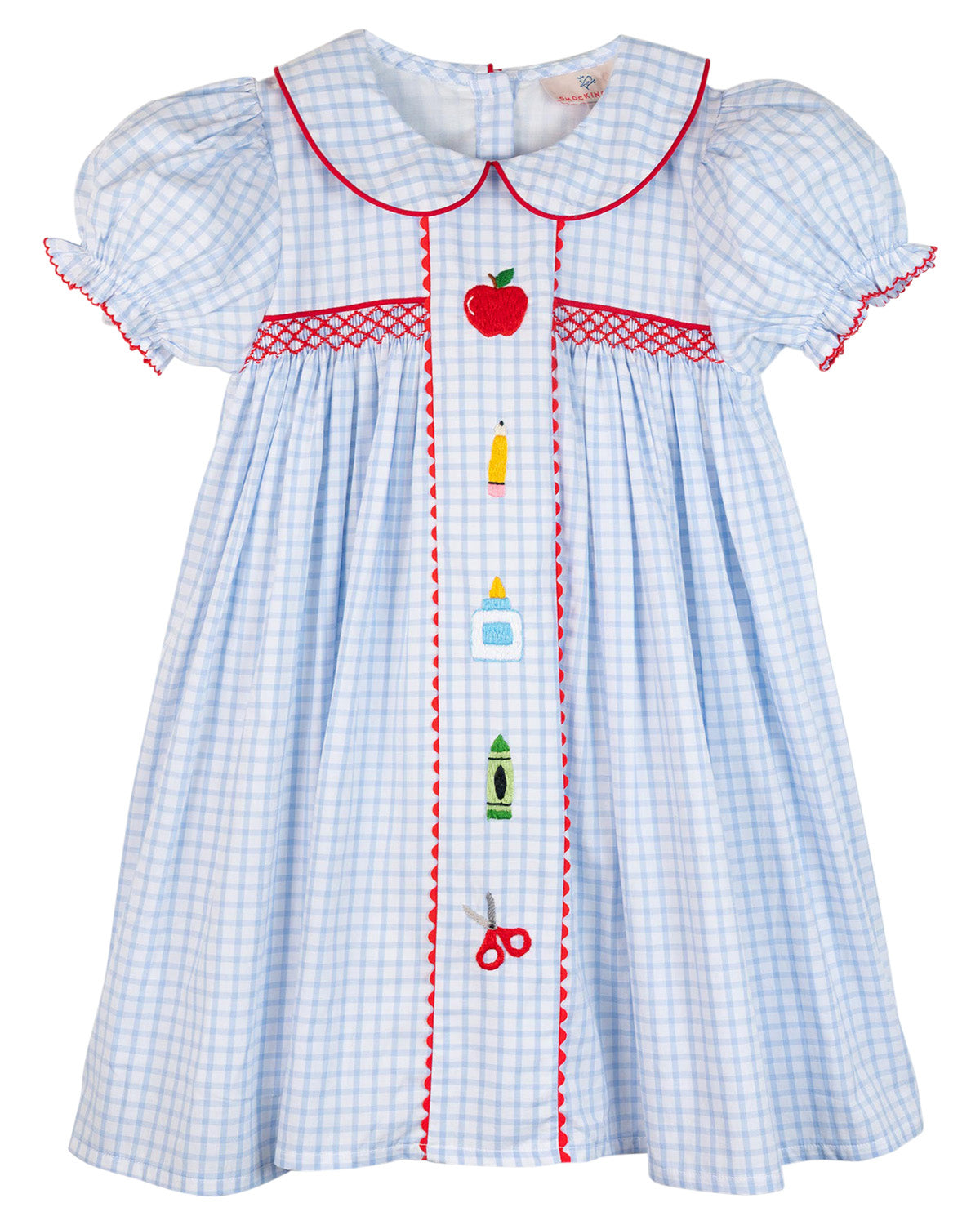 School Supplies Hand Embroidered Dress