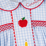School Supplies Embroidered Dress