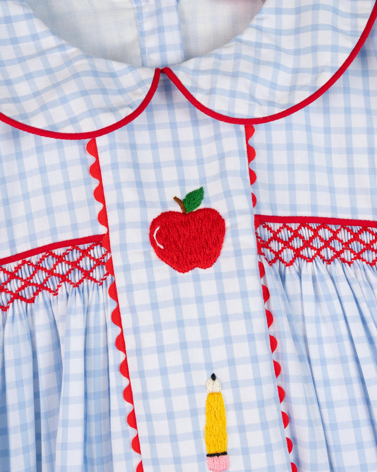School Supplies Embroidered Dress