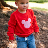 Main Street Applique Mouse Sweatshirt in Red