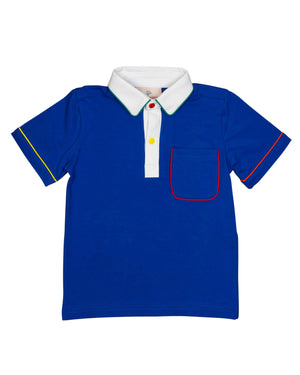 Navy Knit Polo Shirt