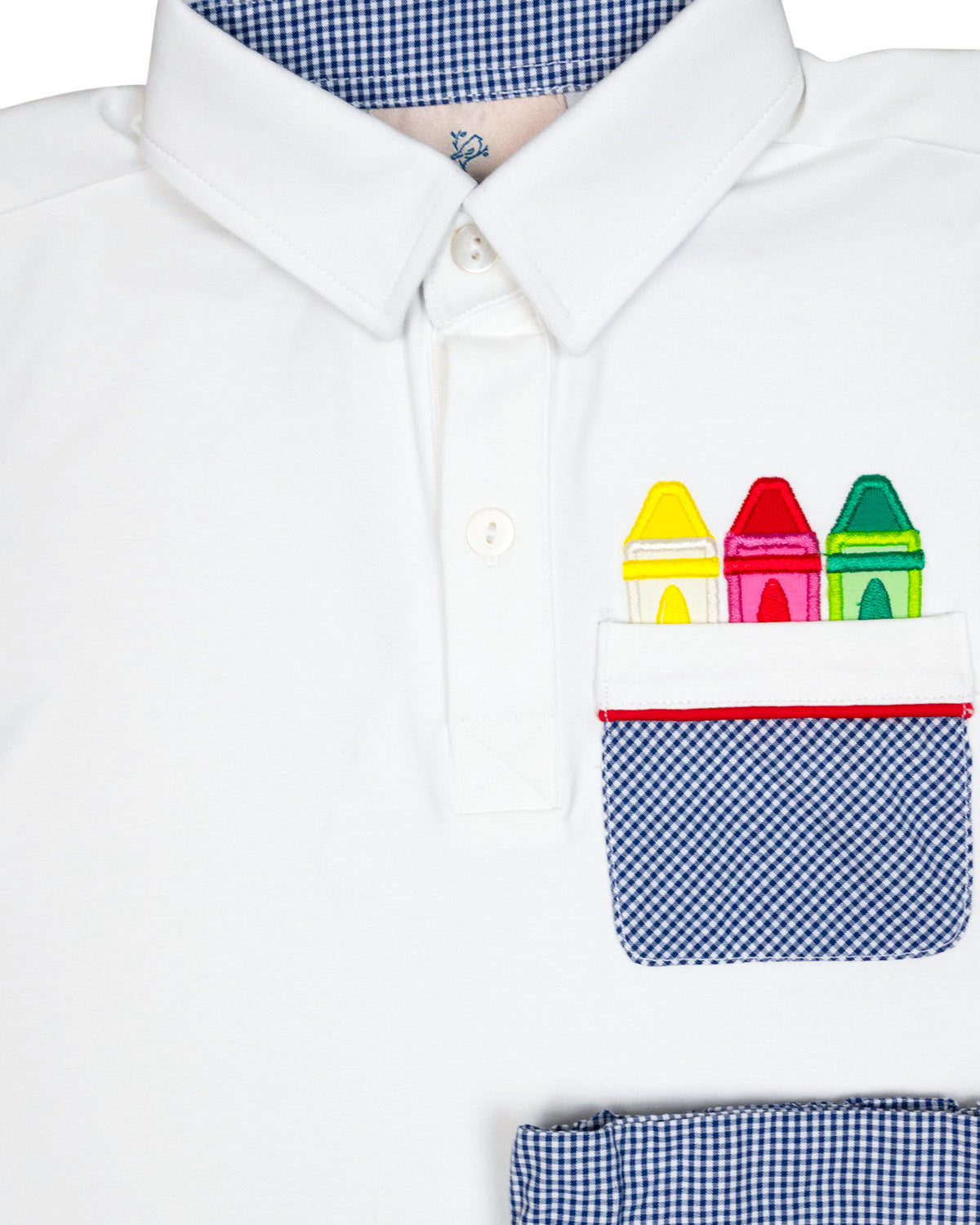 Pass Me A Crayon Navy Gingham Shorts Set