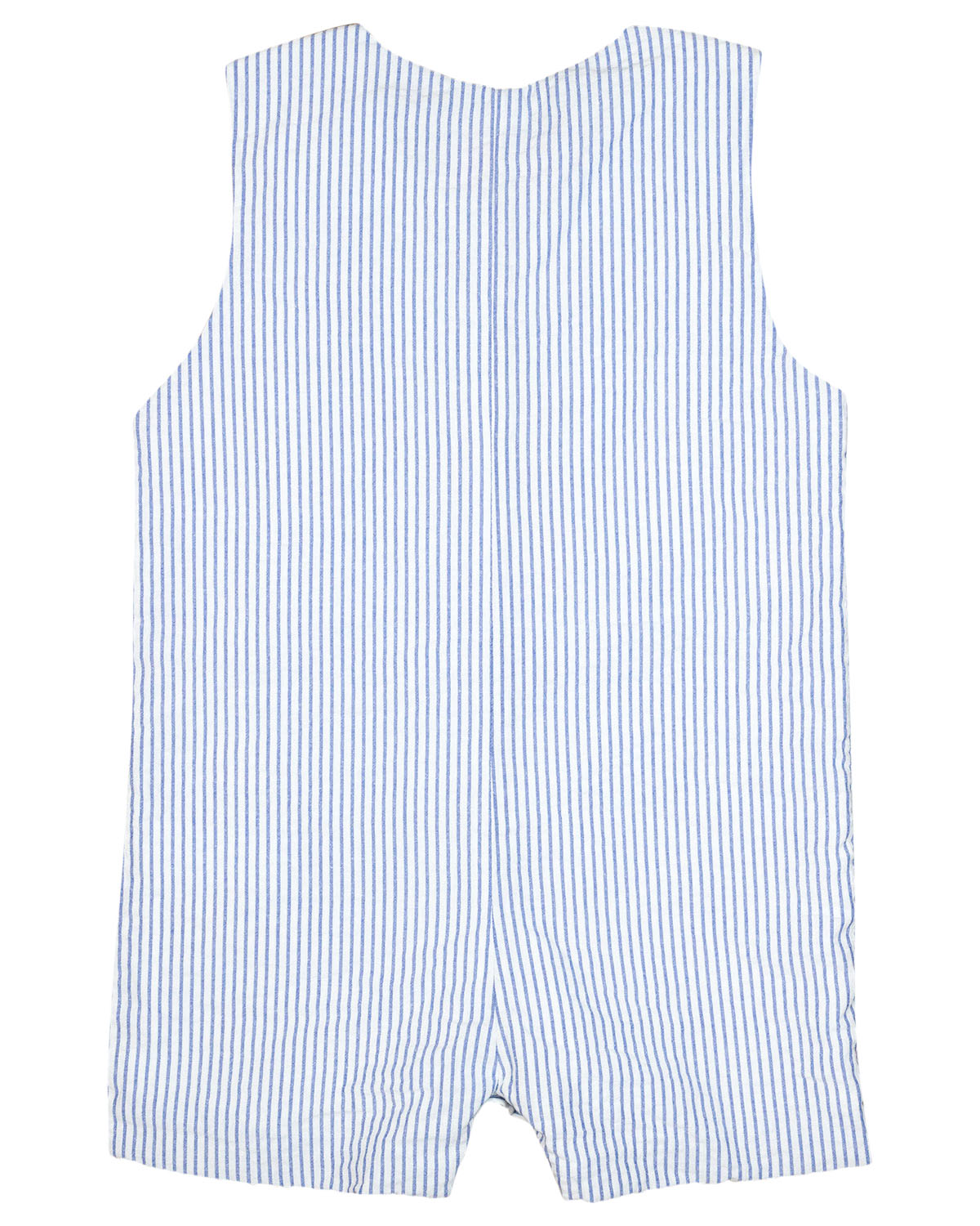 Alphabet Applique Navy Stripes Shortall