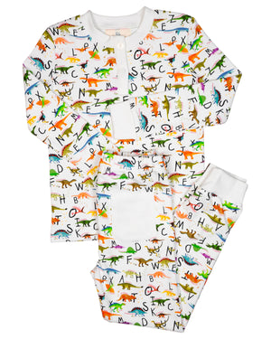 ABCs with Dinos Please Knit Pajama Set