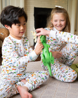 ABCs with Dinos Please Knit Pajama Set