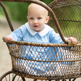 Blue Smocked Knit Layette