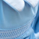 Blue Smocked Knit Layette