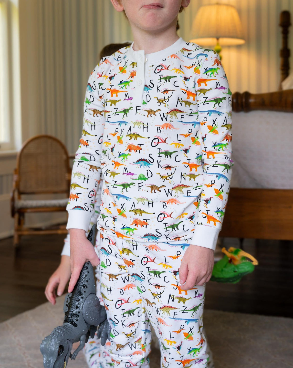 ABCs with Dinos Please Knit Pajama Set