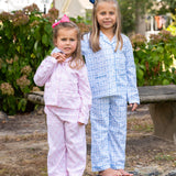 Pink Pumpkin Scallop Print Pajama Set