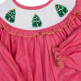 Smocked Christmas Trees Dress