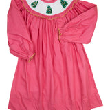 Smocked Christmas Trees Dress