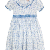 Holiday Toile Smocked Bishop Dress