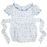 Holiday Toile Smocked Bishop Bubble