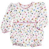 Downhill Dash Ski Print Knit Bubble