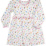 Downhill Dash Ski Print Knit Dress
